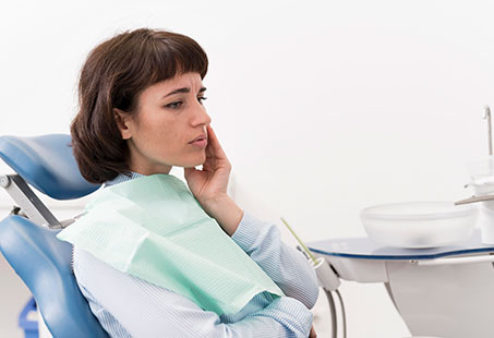 woman in pain