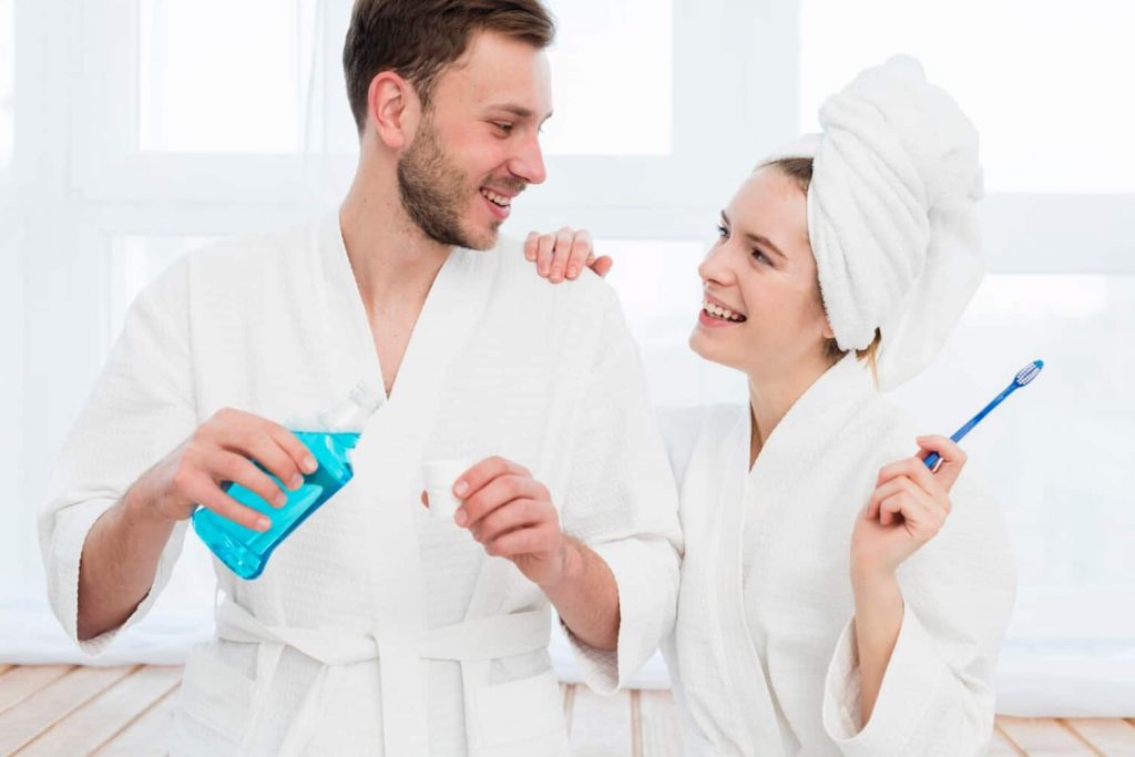 Using mouthwash
